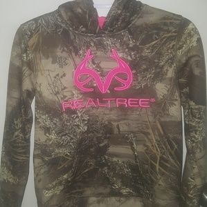 GIRLS EMBROIDED REALTREE CAMO HOODIE SIZE LG 10/12